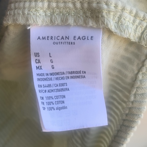 American eagle ribbed corduroy cotton long sleeve button down top large - Picture 3 of 6